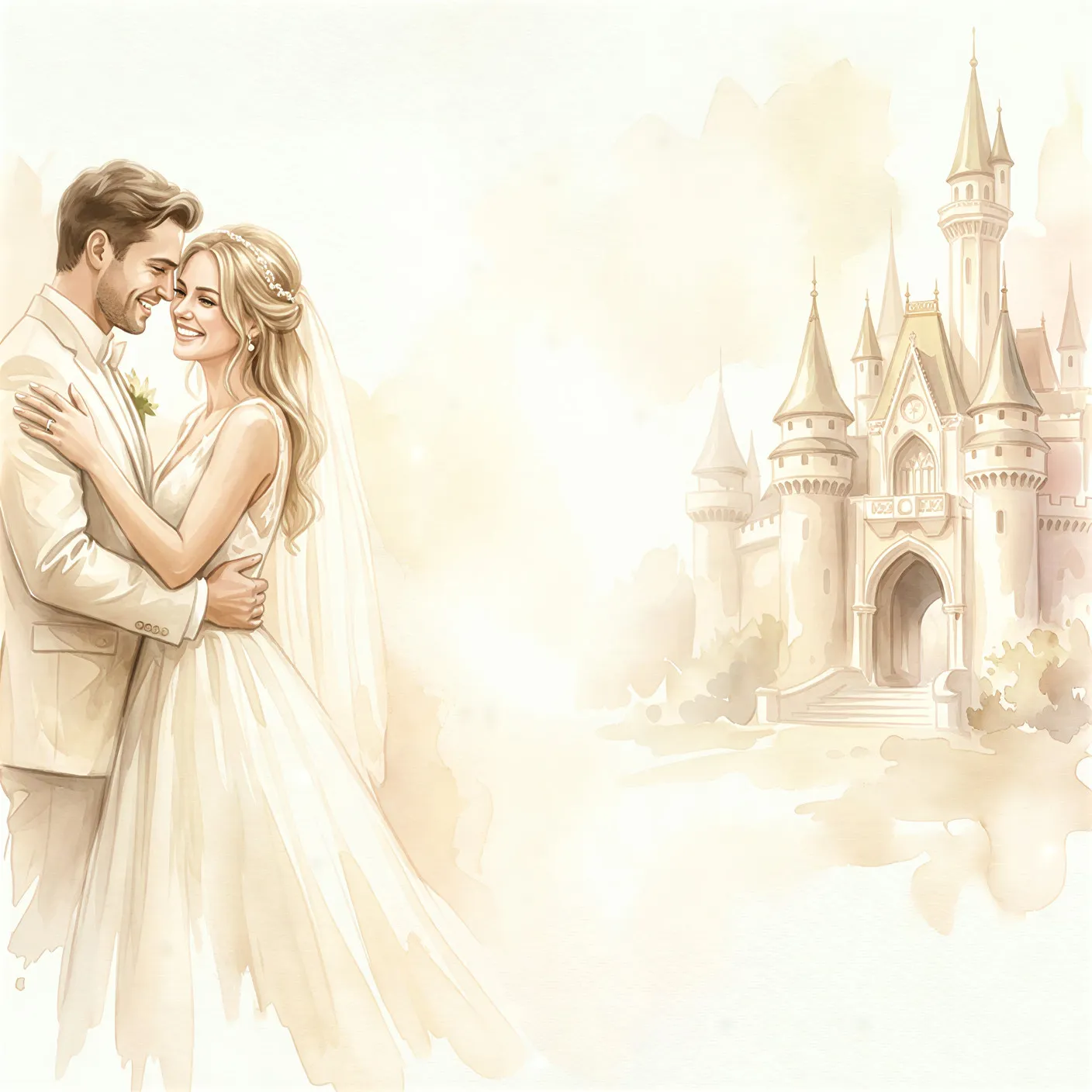 Watercolor Wedding Background